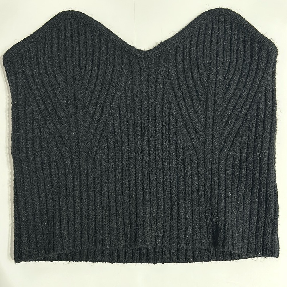 SHEIN Black Sweater Tube Top